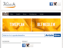 Tablet Screenshot of kicktrening.no